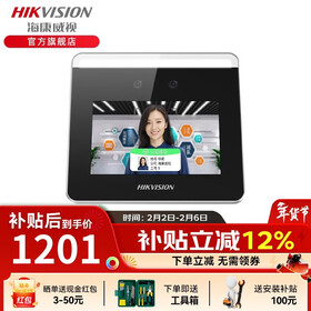 海康威视人脸识别门禁打卡考勤机 面部签到刷脸打卡器上班刷卡门禁系统一体机 DS-K1T331W 方案五：木门 铁门单门（磁力锁）