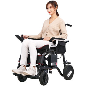 迈德斯特（香港） 电动轮椅车可折叠轻便老人残疾人代步车 【10AH锂电池】【电子刹车 无刷电机】