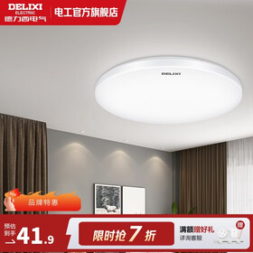 德力西（DELIXI）LED吸顶灯 客厅灯卧室书房灯具现代简约 纯白系列 【纯白6W】φ17cm/适用4-6㎡