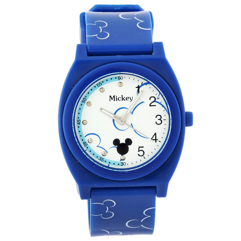 迪士尼(disney)蓝色表盘儿童手表女孩米奇学生手表男孩可爱 71419