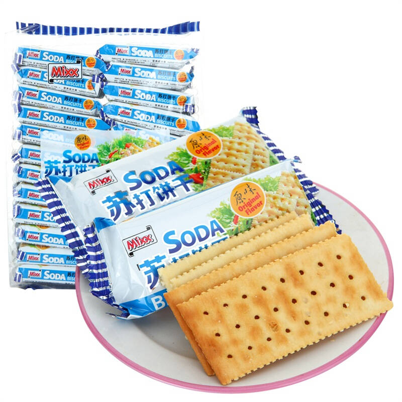 mixx苏打饼干(原味)600g*2包 自营