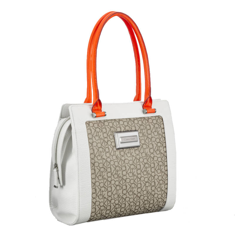 calvin klein ck卡文克莱 女士帆布单肩手提女包 459858600212 卡其色