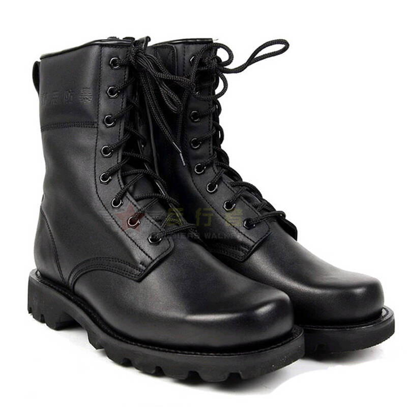 兵行者 军迷户外用品 3515强人纯皮高帮作战靴 男款军警防暴靴高腰靴
