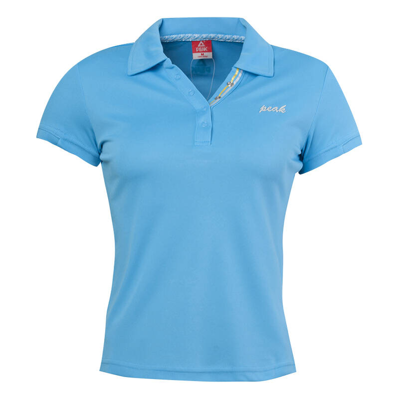 匹克peak 短袖t恤 女 新品翻领时尚女装 f612252 湖水兰 l