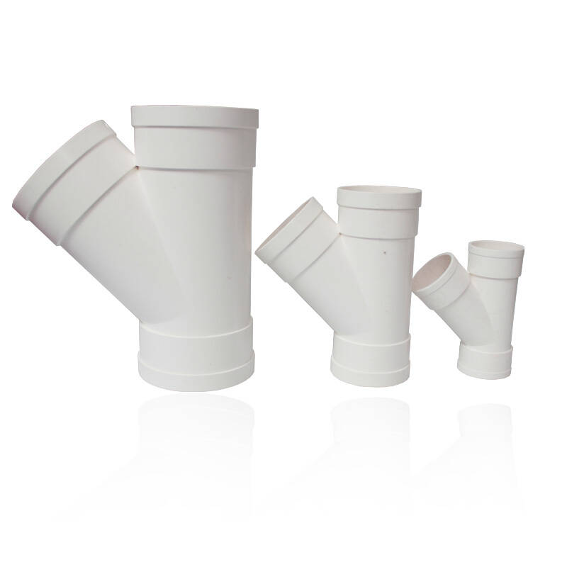 联塑pvc排水管斜三通 50mm 75mm 110mm斜三通 斜三通75mm - 京东触屏