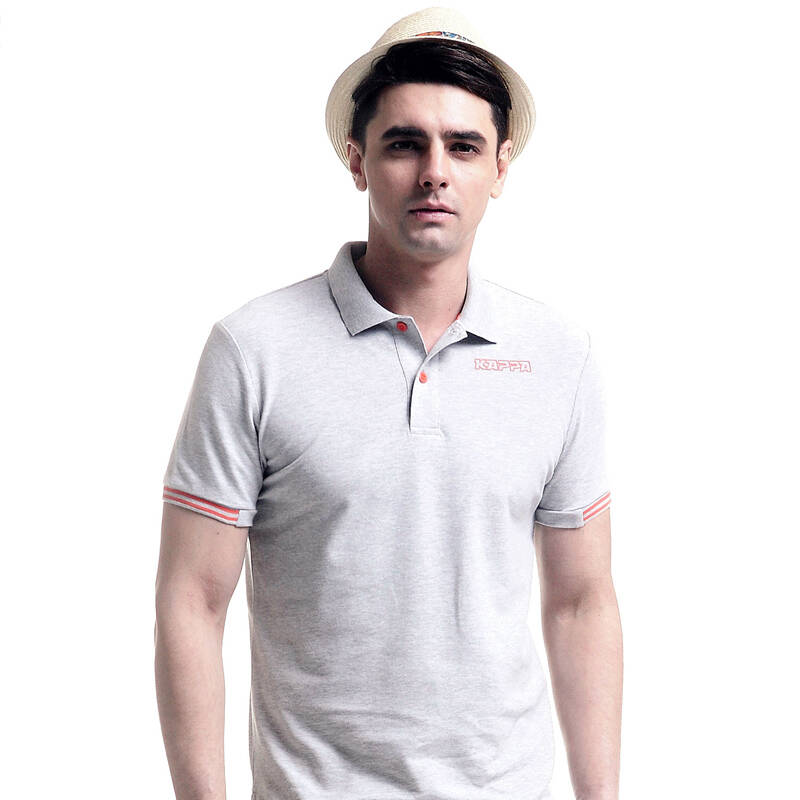 kappa卡帕背靠背男装短袖t恤polo衫k0332pd20 花灰 xl