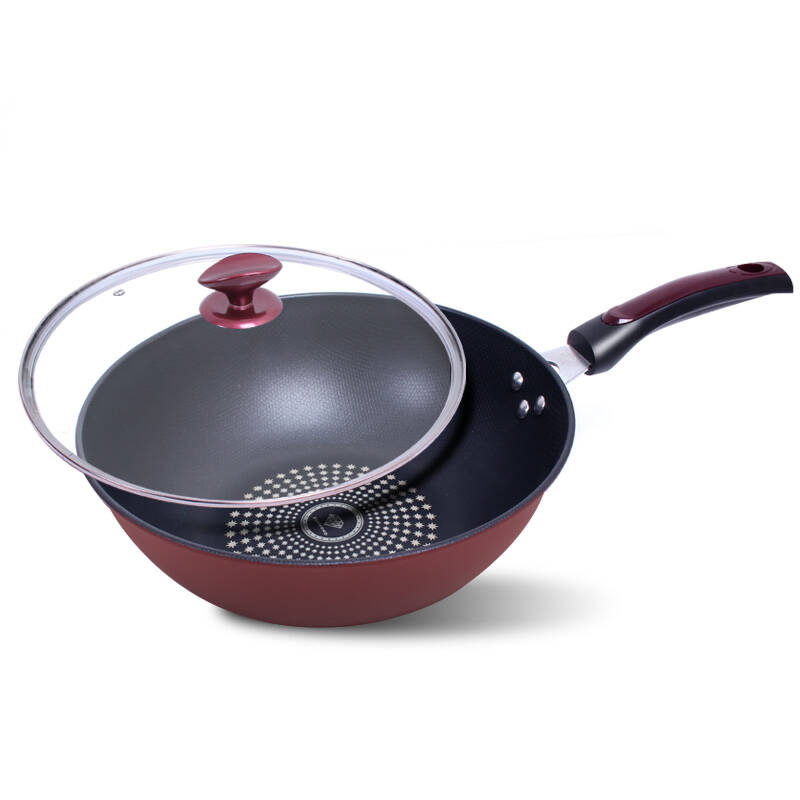 中康炒锅 不粘铁锅32cm 燃气灶适用 无烟 不粘炒菜锅 燃气灶适用炒锅