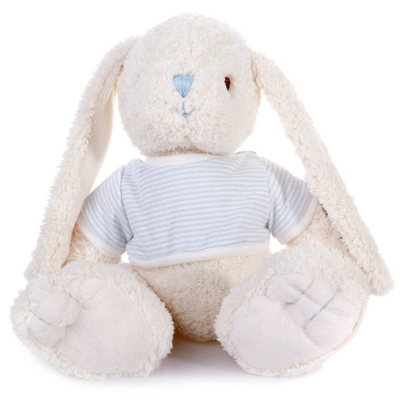 伽百利 gabriel 毛绒玩具 穿衣兔30cm w019d 白兔蓝衣服