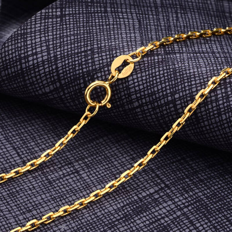 18k金项链 卡地亚款项链 黄金项链 女款 吊坠配搭 生日礼物 黄金色 42