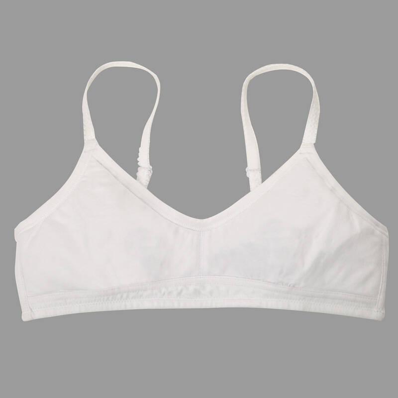 春夏新品 可娃衣纯棉发育期背心式少女内衣 白色不透学生文胸357 白色