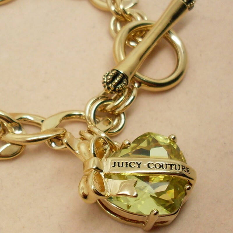 juicy 橘滋 限量版镀14k金红色蝴蝶结爱心璀璨简约风格手链 白色 黄色