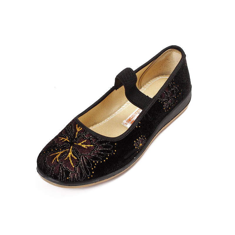 漱芳斋老北京传统布鞋 春夏款软底防滑女单鞋 妈妈鞋 浅咖色/231bk12