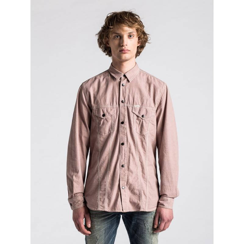 迪赛diesel 男式长袖衬衫 twilight mauve q00073123 m