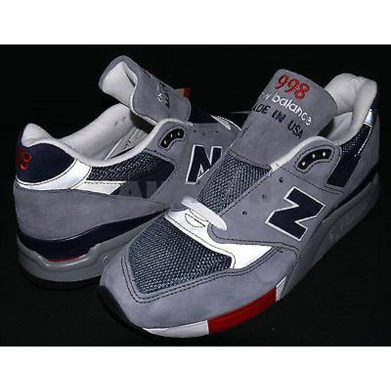 new balance 新百伦 男士绒面革简约运动鞋 m998gnr 灰色 us10