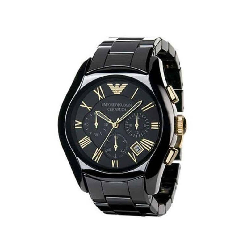 armani阿玛尼 新款 手表 陶瓷三眼计时石英男表 ar1413