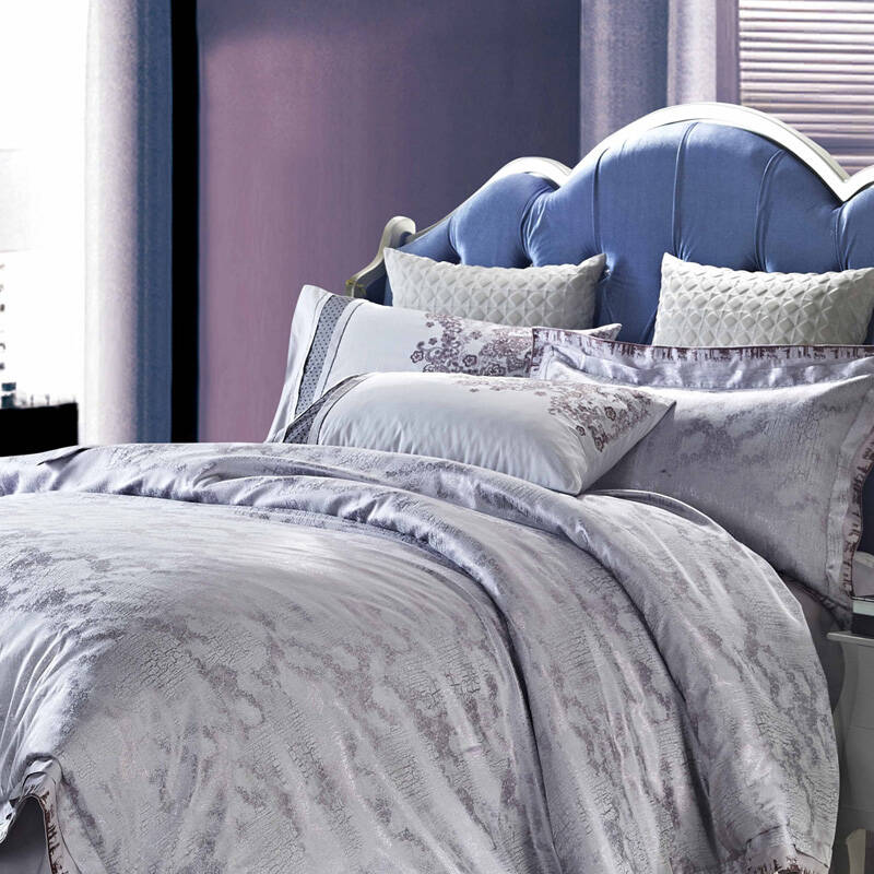 毕加索picasso家纺 床上用品 雅致提绣四件套(品味奢华) 灰 1.5米