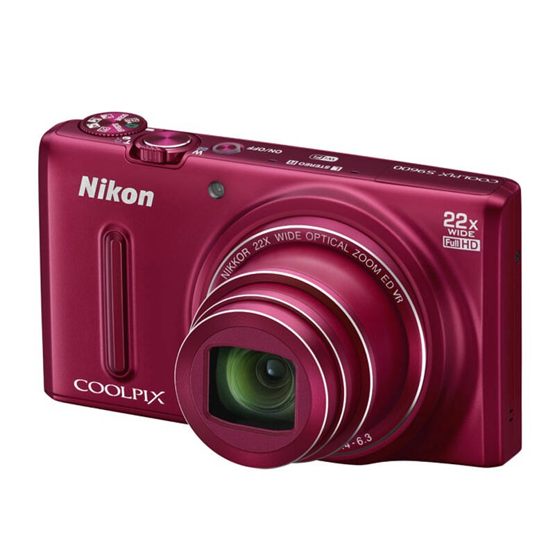 尼康(nikon) coolpix s9600 数码相机 红色 自营