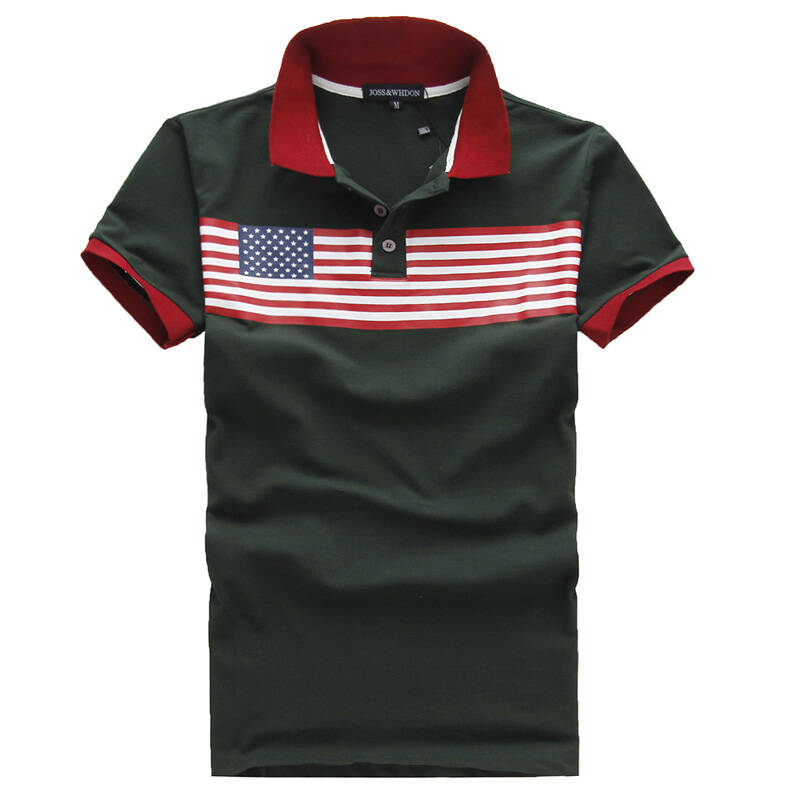 杰仕维登 josswhedon夏季新款 男士时尚美国国旗印花