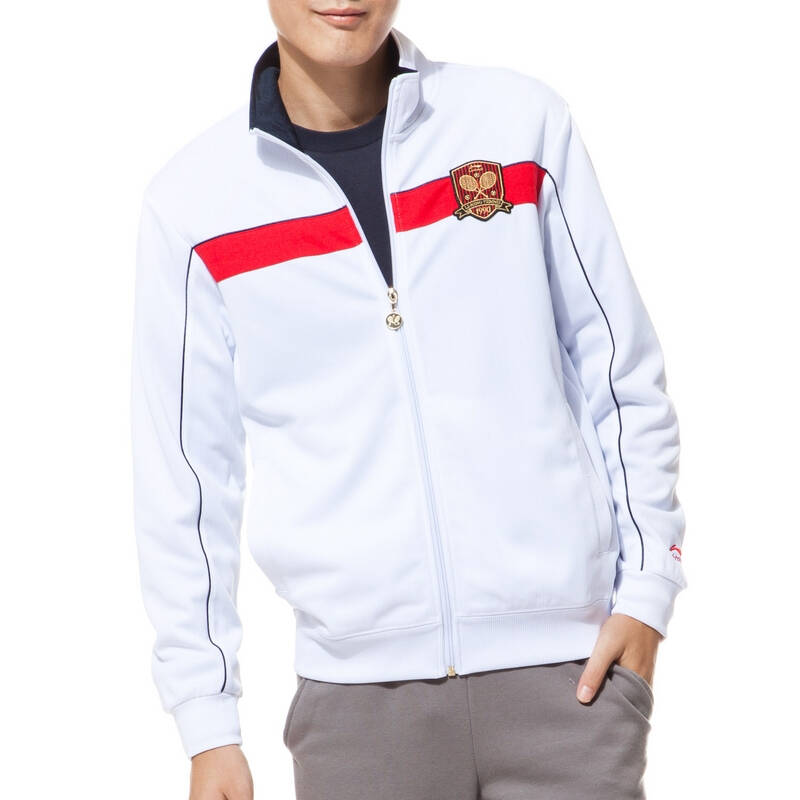 李宁网球系列男子开衫无帽卫衣awdf573-1 白色系 xl