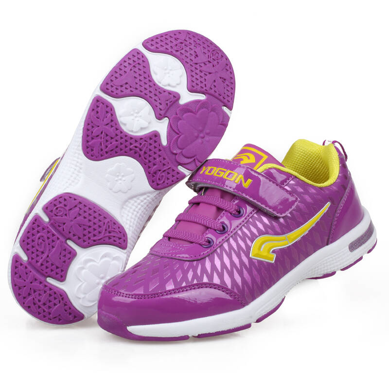 yogon永高人春季中童女休闲运动鞋yc33061 紫 34