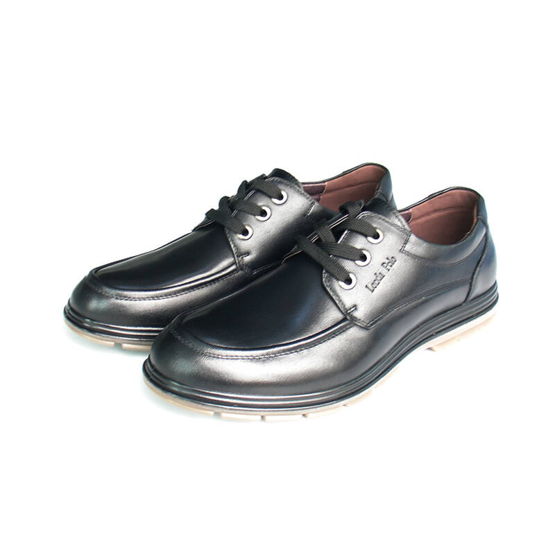 伦敦保罗经典男士休闲皮鞋9806黑色 黑色 38