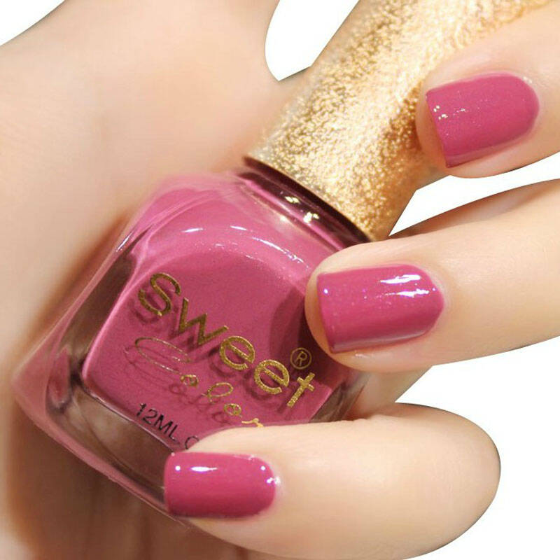 sweet color环保指甲油 糖果色漆光实色系列 莱坞紫罗兰 12ml