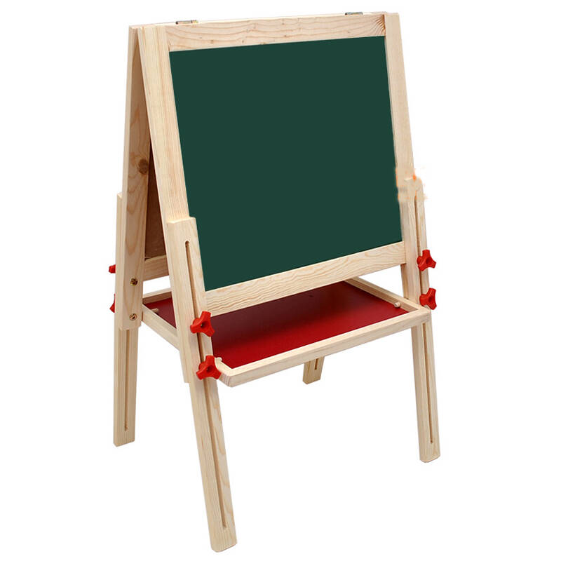 琦琪宝贝进口松木升降儿童画板 双面写字板 美术画板 画架黑板七巧板
