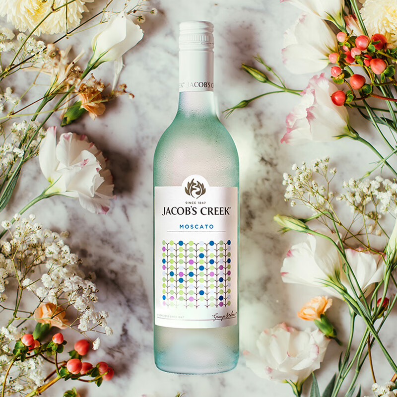 杰卡斯(jacobs creek) 波点系列 莫斯卡托白葡萄酒 750ml 单瓶装