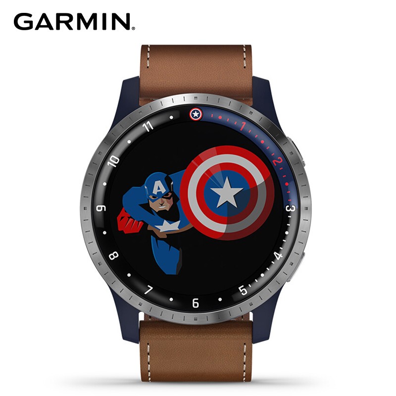 佳明（GARMIN）Legacy Hero漫威英雄联名款First Avenger美国队长特别款智能通知心率跑步骑行触控智能腕表