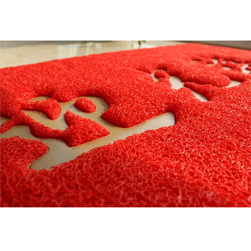 迪茵 大门口欢迎光临地垫特厚进门大红色防滑垫丝圈门口迎宾电梯出入