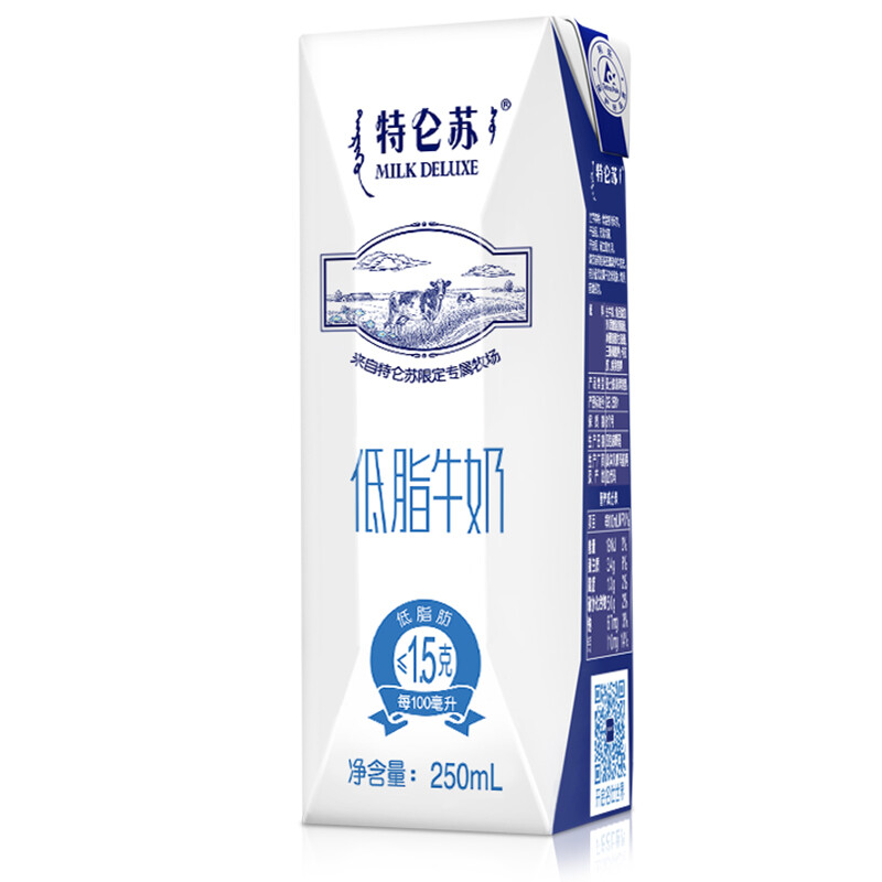 蒙牛 特仑苏 低脂牛奶 250ml*16 礼盒装