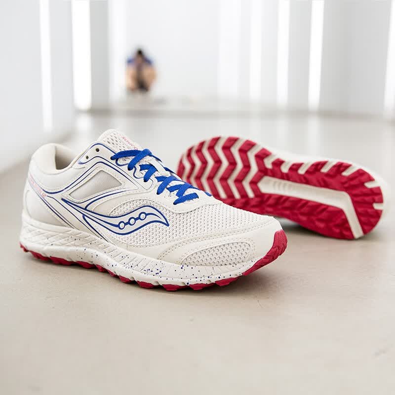 saucony索康尼2020cohesion凝聚12tr耐磨抓地越野跑鞋男s20475米白兰