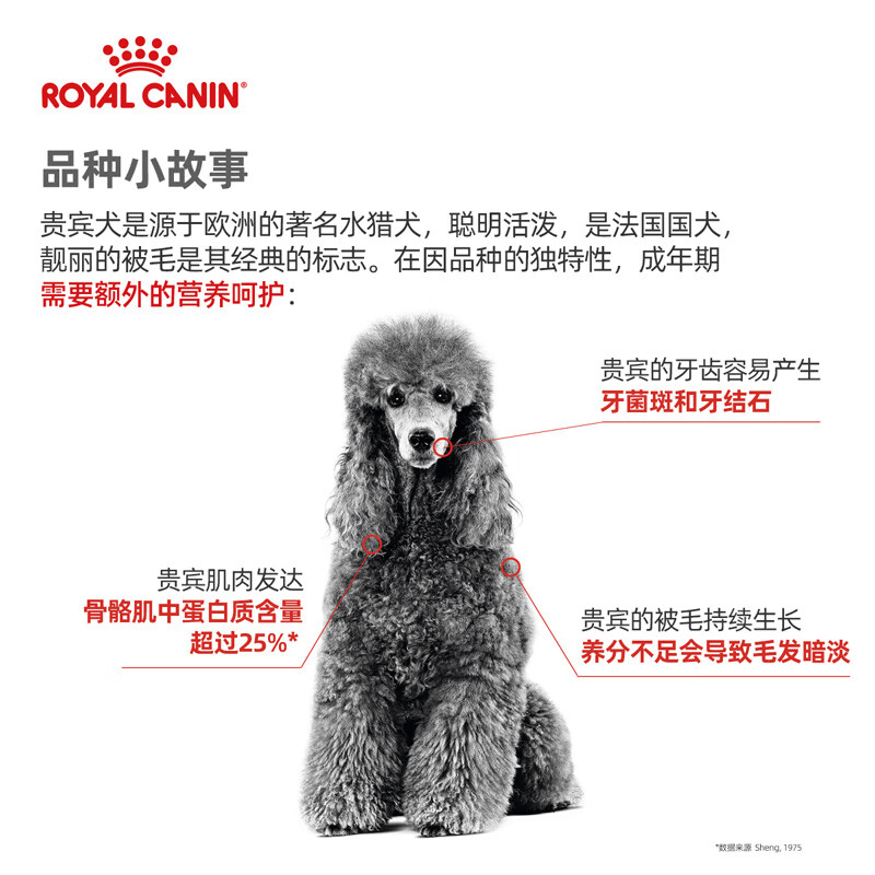 ROYAL CANIN 皇家狗粮 PD30贵宾泰迪成犬狗粮 全价粮 3kg 小型犬成犬 亮泽被毛 增强肌肉力量