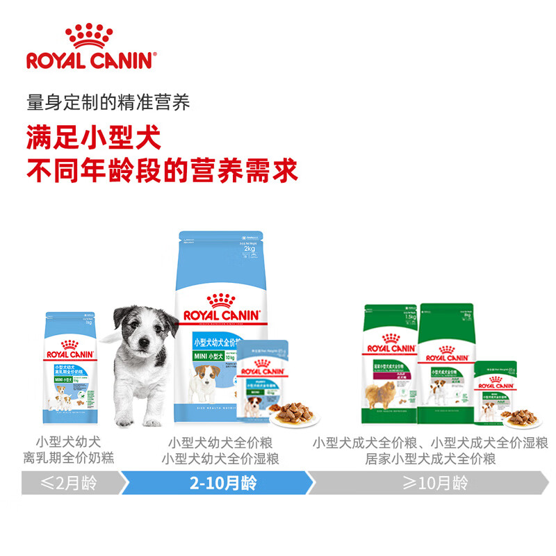 ROYAL CANIN 皇家狗粮 MIJ31小型犬幼犬狗粮 2-10月龄 全价粮 0.8kg 贵宾泰迪比熊