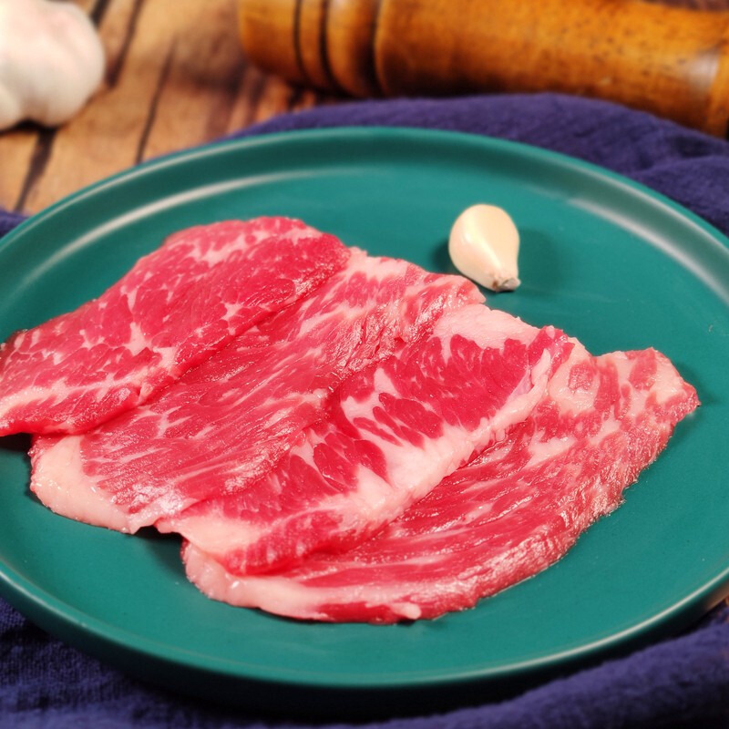 祁连牧歌国产安格斯m3原切雪花牛肉片300g盒谷饲300天72h排酸火锅寿喜