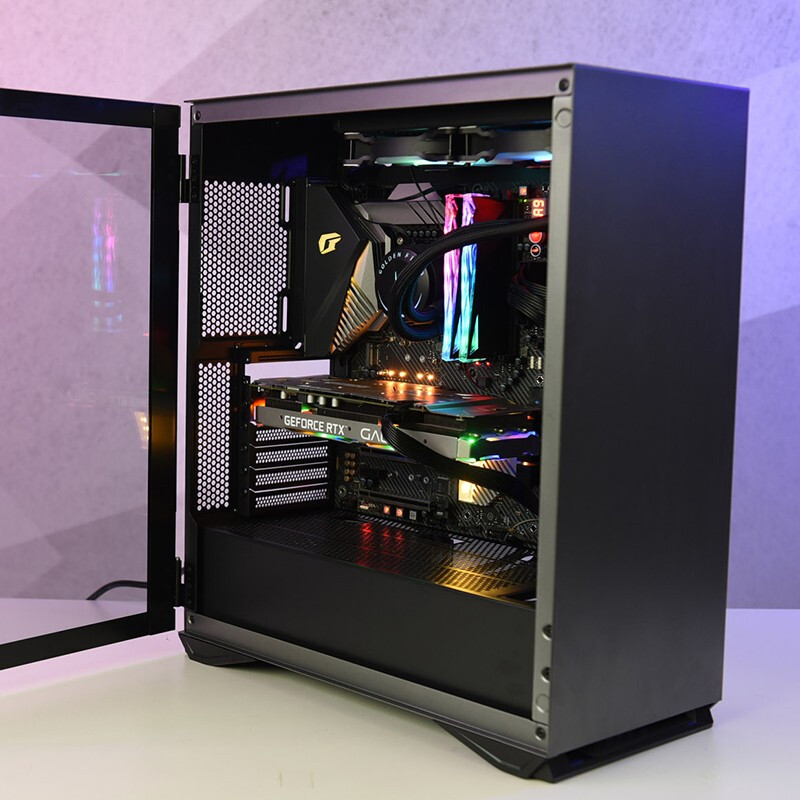 爱国者(aigo)yogo m2 pro 钛灰色 游戏鞋盒电脑机箱 e-atx/atx主板