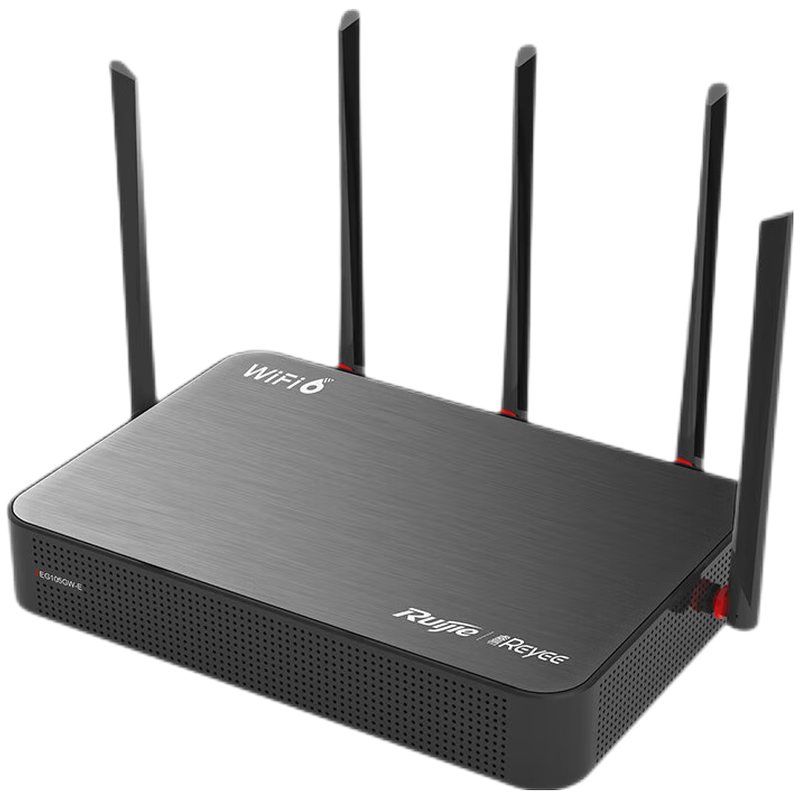 锐捷（Ruijie）千兆WiFi6企业级无线网关路由器 RG-EG105GW-E 双频1800M 多WAN口 无线AC控制器