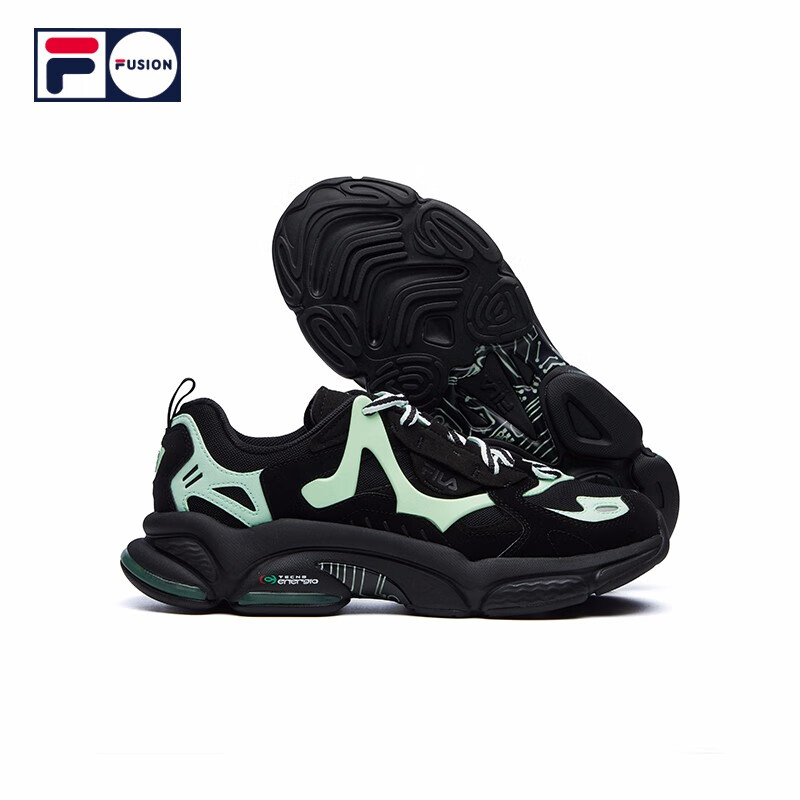 跑步filabp光泽慢跑鞋厚底缓震运动鞋ins