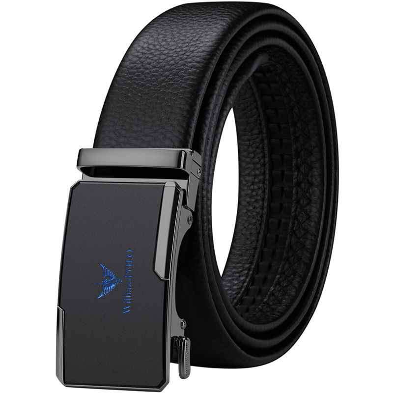 英皇保罗williampolo皮带男自动扣商务腰带青年时尚头层牛皮礼盒休闲