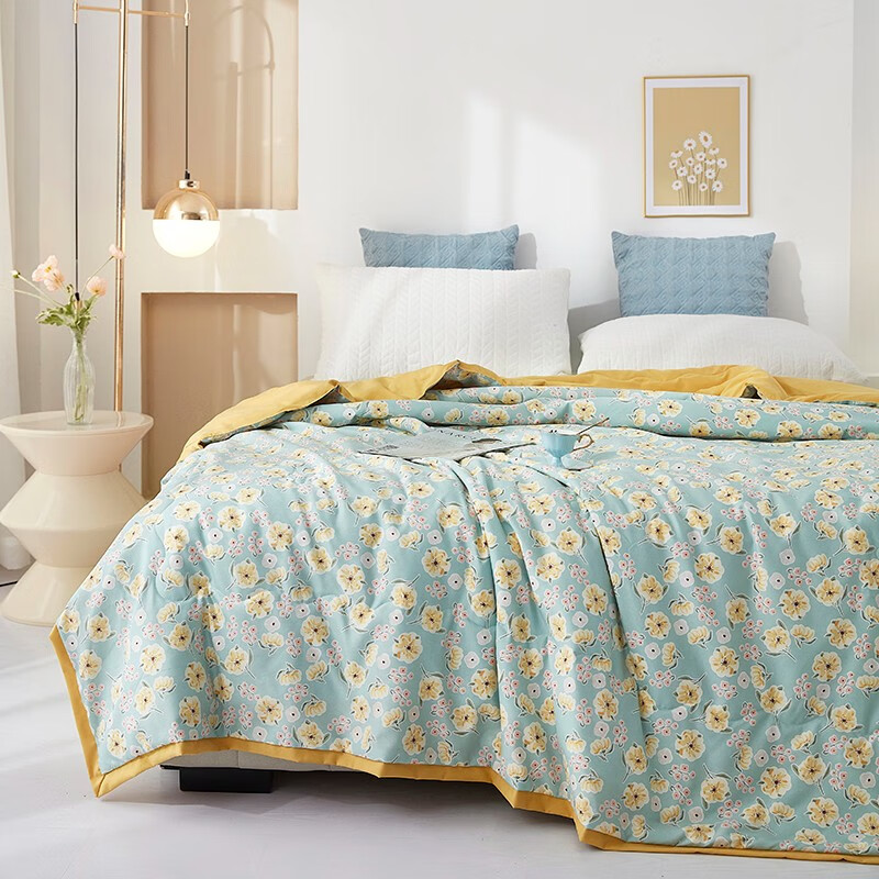 唐纳家纺 超柔七孔夏被悠悠花艺tn-sq23021,壹品星选