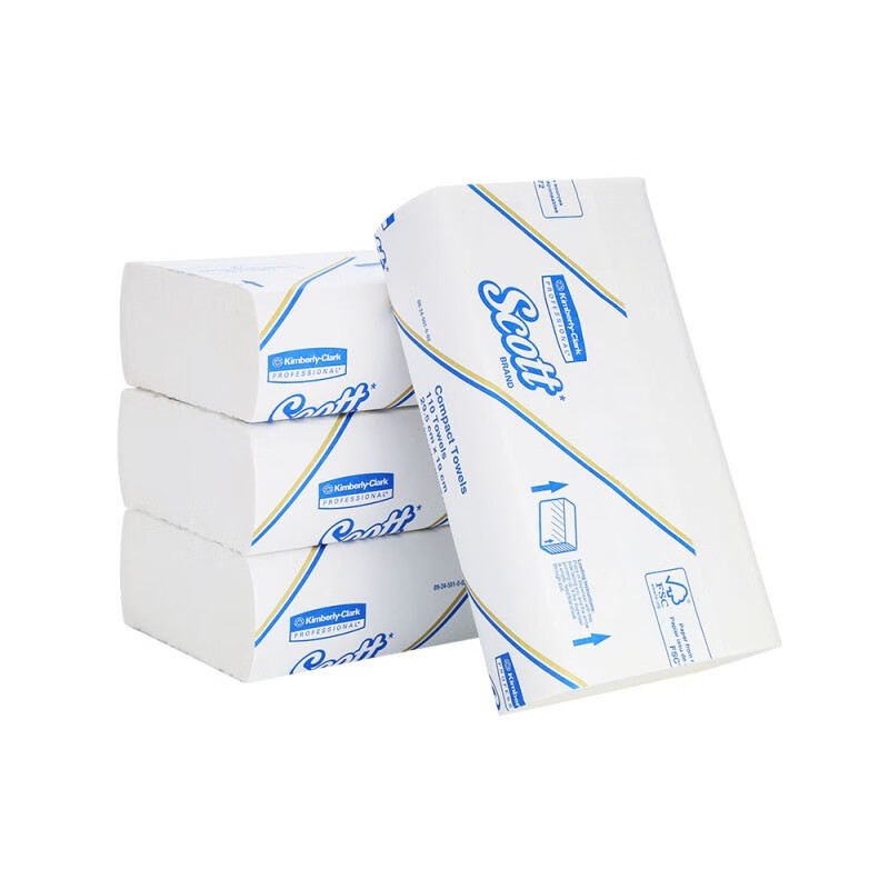 金佰利适高 纸巾擦手纸酒店卫生间抽取式餐巾纸抽纸 110张/包 16包/箱