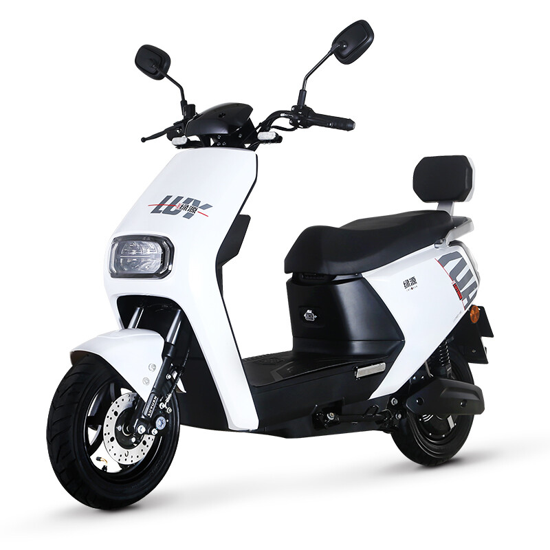绿源60v/72v电动摩托车都市通勤电动车 mea 72v雪山白