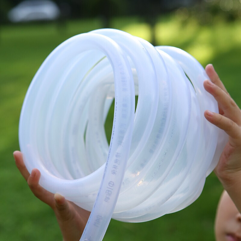 中梦白色软管自来水管防冻牛筋园艺浇水浇花水管6分内径20毫米配卡箍