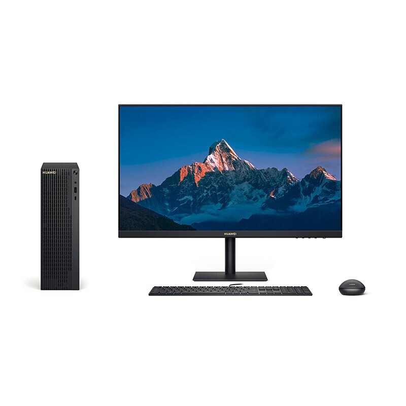 华为（HUAWEI）B520 小机箱商用办公台式电脑（i5-10400/16G/256G+1T/win11H/3年)+23.8显示器 