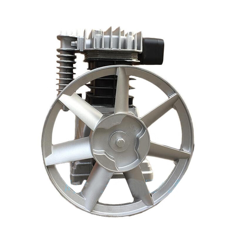 喷漆王泵头气泵空压机机头配件小型皮带铝壳65 55双缸连体 铝皮带轮