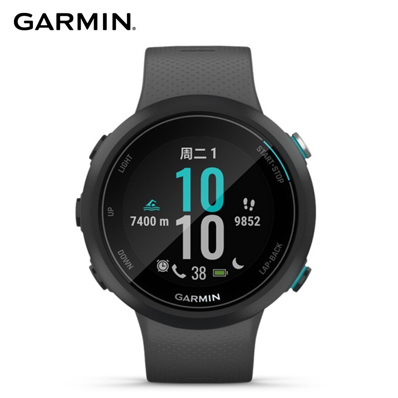 佳明（GARMIN）Garmin Swim 2 岩石灰水下腕式心率进阶游泳功能智能通知智能GPS游泳健身女孩腕表 送女友礼物
