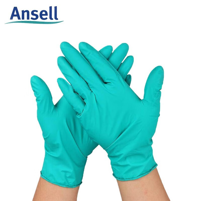 安思尔（Ansell）92-600一次性丁腈防护手套实验室无粉无味餐饮清洁M码100只装