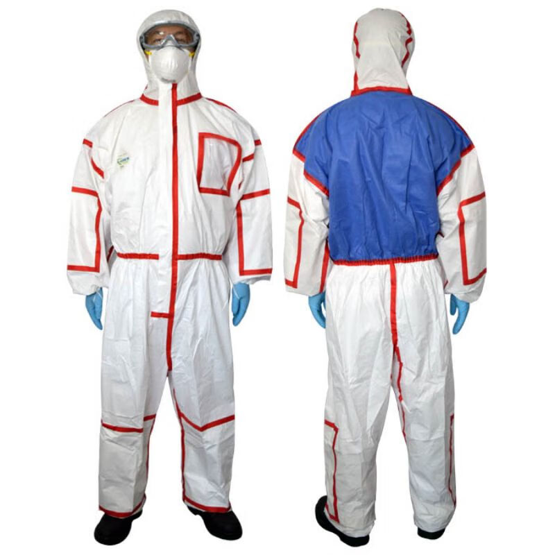 耐呗斯（NABES）白色增强款连体防护服（视窗凉爽加强型）NBS4301TWCP（京东专享）