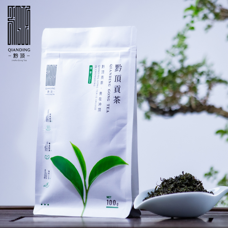 国家地理标志产品 金沙贡茶 黔顶 2021年一级绿茶茶叶 100g袋装 双重优惠折后￥9.9包邮
