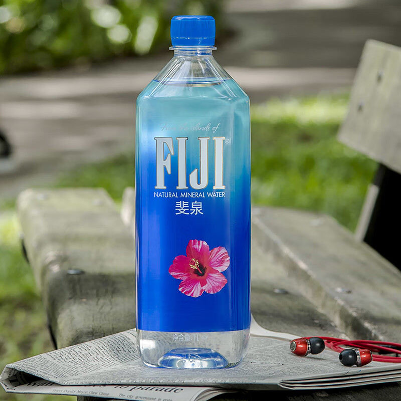 斐济原装进口 斐泉(fiji) 天然矿泉水1l*12瓶 整箱